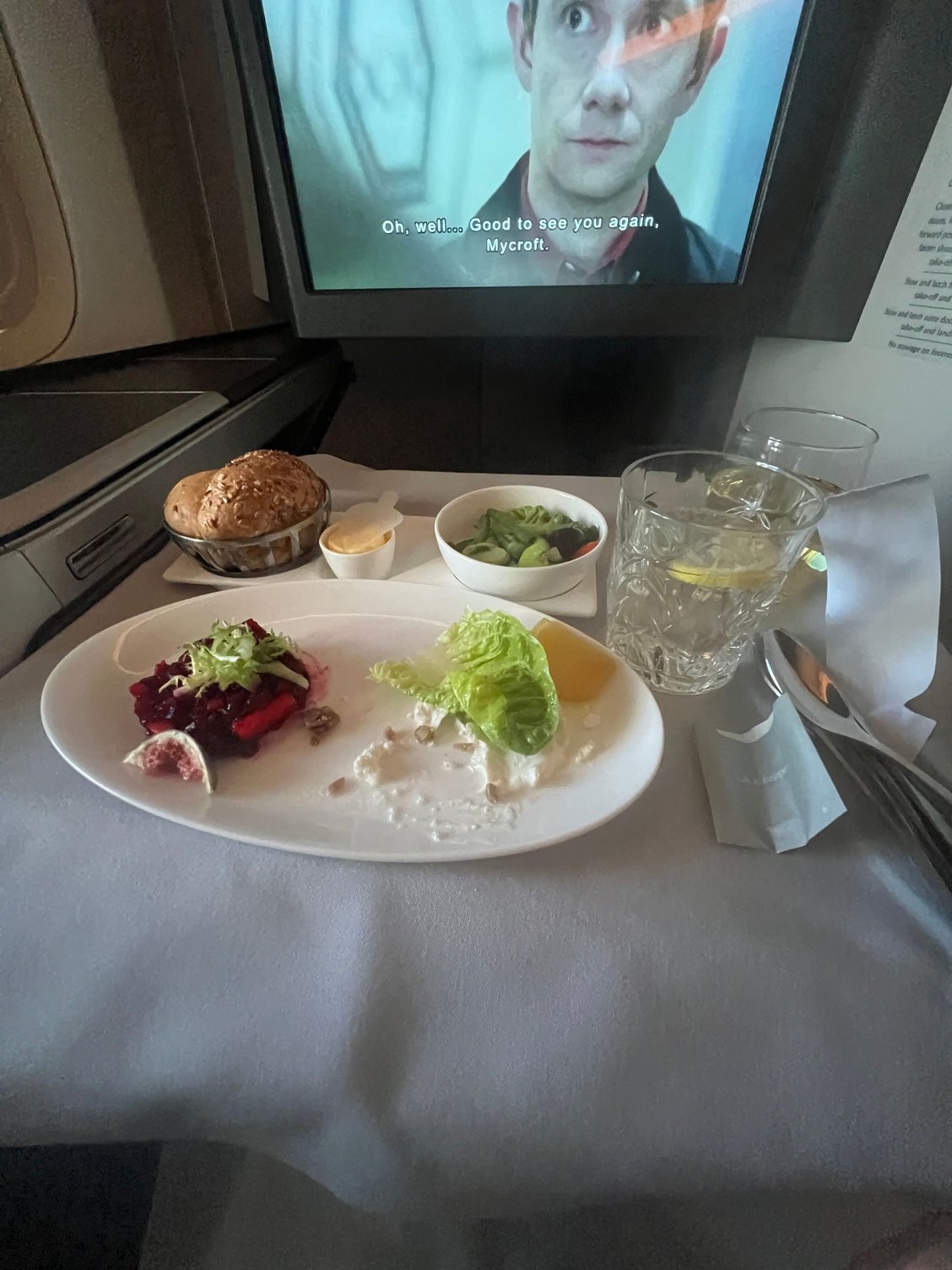 Starter - Golden Beetroot, apple tartar, whipped Goats Cheese (sorry, had already eaten of it some here)