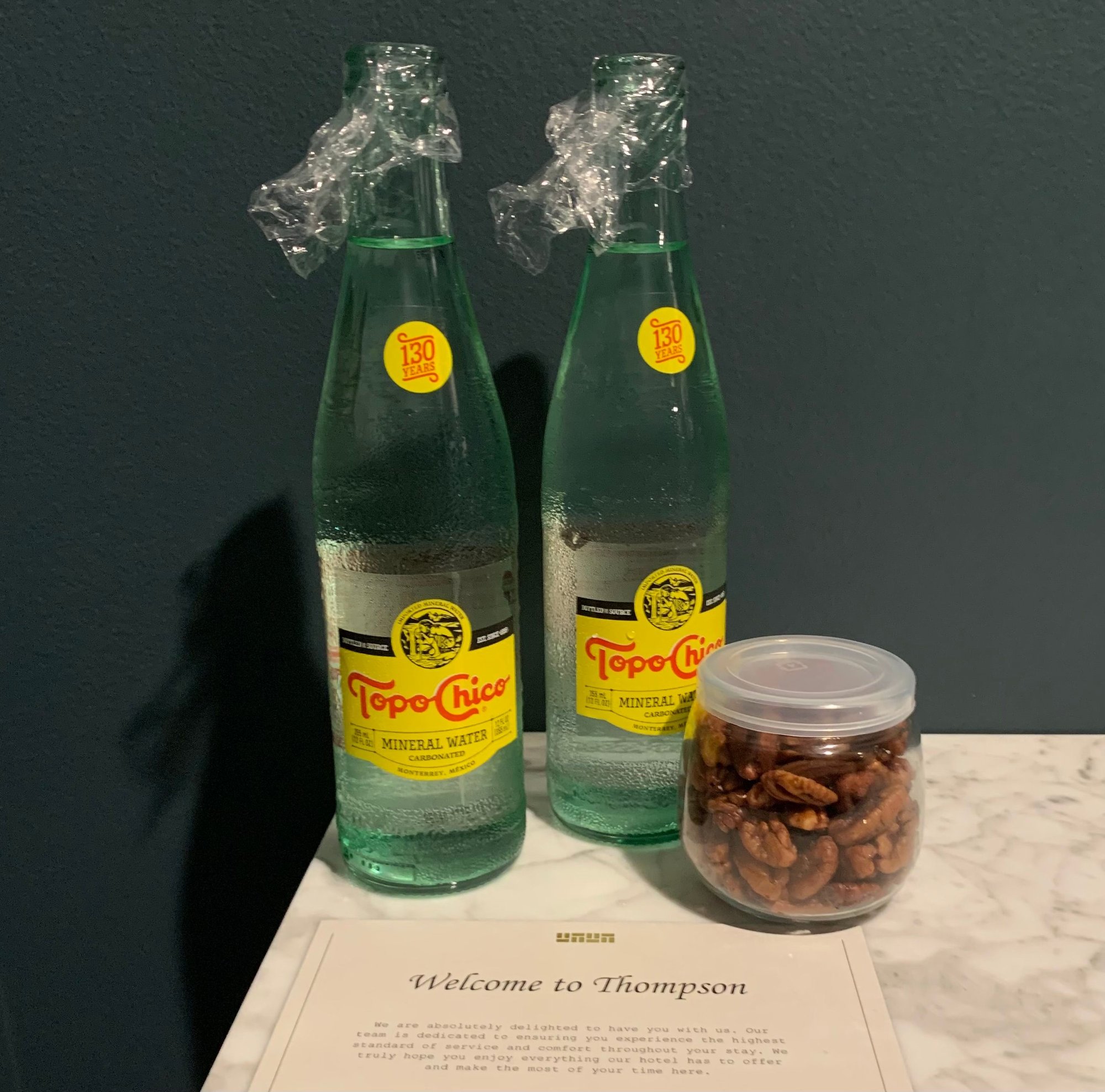 Chase Edit (and Globalist) welcome amenity at the Thompson San Antonio