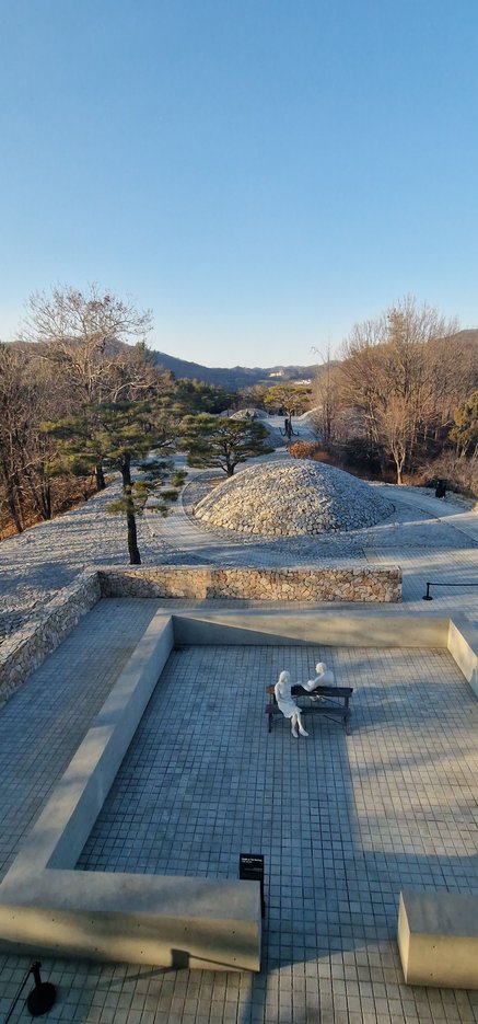 Stone Garden (Turrel is at the bottom, new meditation hall to the right)