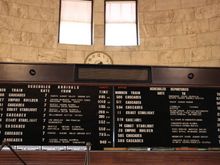The departure board