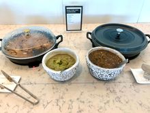 Self-serve chicken taco. Hot and fresh. YUMMY. 