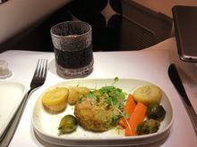Main was something potatoes with kind of rösti veggie patty