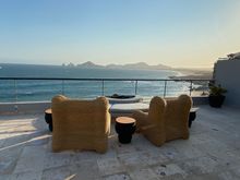 Fire pit area and chairs
