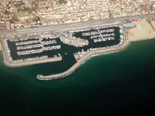 Nice marina, shortly before landing in BCN