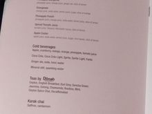 QR Business class food menu OSL-DOH