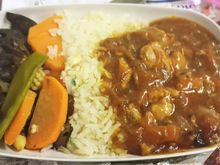 Stewed Pork with Capital Sauce Served with Egg Fried Rice