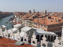 Grand Canal and Rialto from the rooftop of Fondaco dei Tedeschi ( DFS) - prebook a viewing time but is free