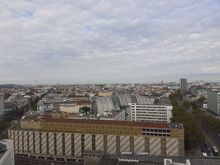 View from my room. Tefeulsburg and the funturm ( lit up red at night but closed to visiting) . Also the olympiastadion can just be seen in the distance