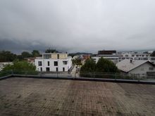 Early morning view from our hotel in Salzburg