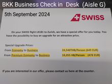 I took this picture yesterday, 5th Sept 2024, at BKK Business bag drop desk.