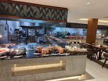 Hotel buffet set-up at breakfast 