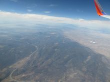 Interstate 8 and mountains eastern San Diego County