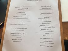 New menu