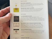 Drink menu…