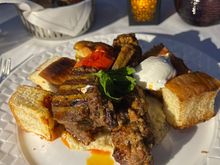 Lamb chop and kofta - the lamb was tender, the tomato focaccia seems a bit out of place (too much bread for me personally)