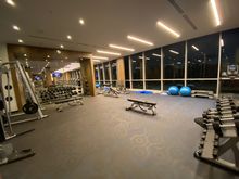 Gym was massive. Bigger  than most private gyms.  