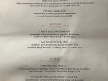 Wine pairings at our New Year’s Eve dinner with friends. The restaurant made good choices.