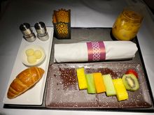 Fresh fruit platter was good.