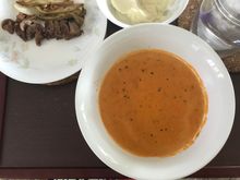 Iberico pluma pork with grilled cabbage , yuzu kosho ; lobster bisque 