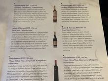 Menu C new wines