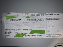 Regular Amtrak ticket WAS-PHL (Amtrak codes)