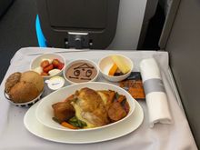 I was impressed with this kids meal in CW to ORD. Was essentially the same as the normal meal and I actually thought the starter was better than the one I got. The smily face (I’ve already been chastised for not turning it the right way round) was a nice touch. Definitely too much food for two year olds so I got a lot of extra dinner. 