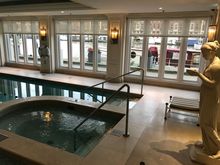 Pool and jacuzzi with riverviews