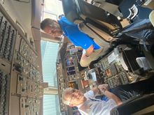 Don’t know why they are posting sideways, but this was such a treat.  Don’t worry, we had our masks off for all of five seconds and I have antibodies apparently. 