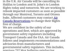 Air canada statement. 
