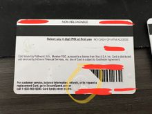 TAMPERED - Missing front adhesive and only has one on back