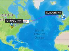 Our routing according to FlightRadar 24