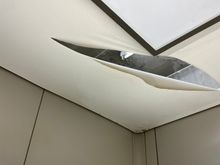 Women’s washroom ceiling in Galleries First at LHR could use some attention…unless cost cutting now means literally cutting the ceiling. 