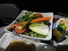 The salad. Had to use a knife to eat it in a somewhat civilized fashion. 