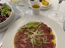 Beef tataki with ponzu dressing. Quite tasty. 