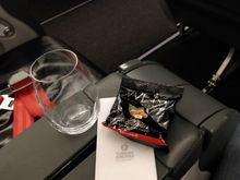 Welcome drink and hazelnuts