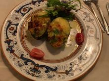 Baked Alaskan crab in avocado - heavenly 