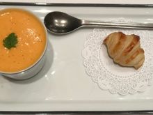 Lobster bisque , lobster & celeriac layers 