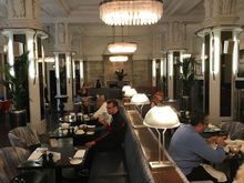 Seating during breakfast at the Galvin Brothers Grill Restaurant