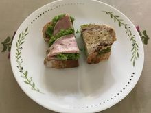 Mushroom lyoner walnut bread sandwich 