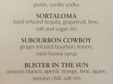 Cocktail Menu