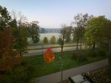 View of the Błonia across the street