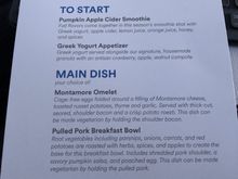 Menu for today