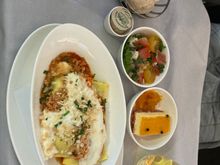 This was the cannelloni for the second, light meal: LGW - CAN 2nd Sep 22. Flight times was 9:38h