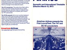 AA 1972 Timetable