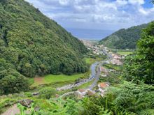 View coming down from the village