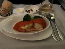 Tomato sauce was great, but even better was the fact that they did not bake the fish to death. Not perfect, but had the consistency of fish.