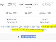 If this isn't suitable, you can continue to look for alternative flights.