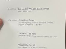 The menu was pretty decent but pre-ordering was not available. 