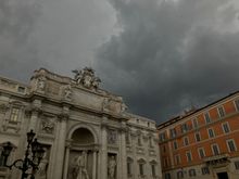 Storm brewing at the Trevi Fountain 