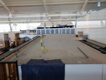 View of construction from international arrival level near gate C124